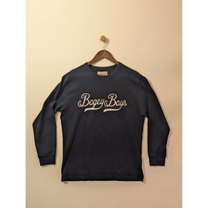 Bogey Boys Long Sleeve Shirt Mens M Navy Blue Sergio The Cat Graphic
